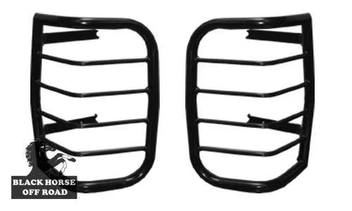 7TN15A – BLACK HORSE Tail Light Guard, Bar Style Black Steel